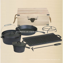 Preseasoned Gusseisen Holländischer Ofen Outdoor Camping Set